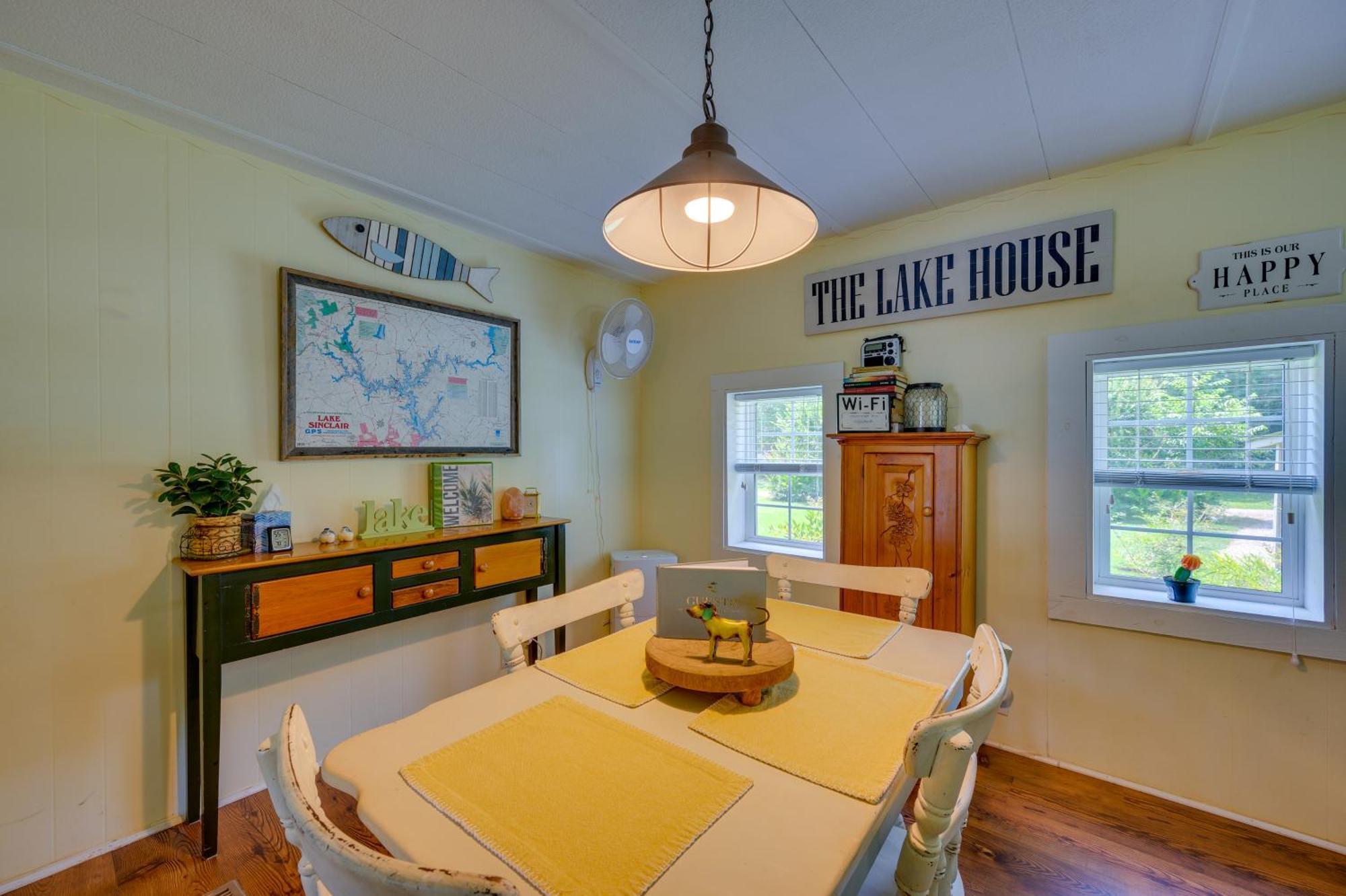 Lake Sinclair Crooked Creek Cottage With Fire Pit! Eatonton Eksteriør billede